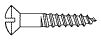 Wood Screw Oval Head Slotted